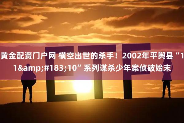 黄金配资门户网 横空出世的杀手！2002年平舆县“11&#183;10”系列谋杀少年案侦破始末